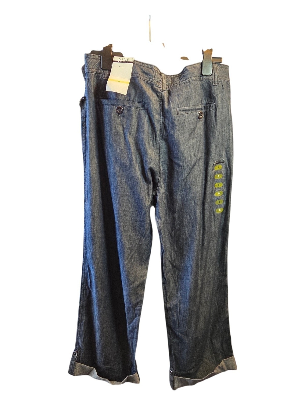 Nine & Co. Relaxed Drawstring Cropped Cuffed Jeans Size 8 - Picture 3 of 8